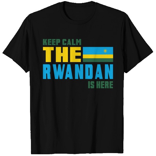 Keep calm Rwanda flag design T Shirts