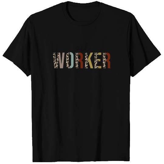 Oil Worker Leopard Print Funny T Shirts