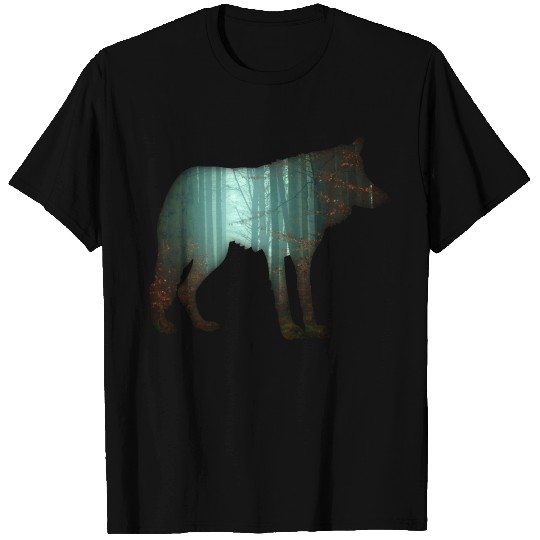 Wild wolf in forest T Shirts