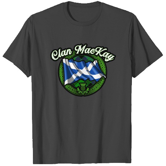 Clan MacKay Tartan Scottish St Andrews Flag T Shirts
