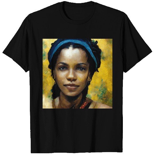Beautiful jamaican Woman painting T Shirts