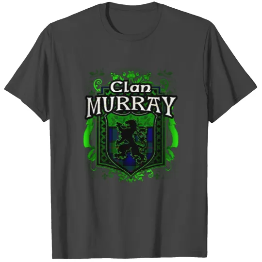 Clan Murray Tartan Rampant Lion Celtic T Shirts