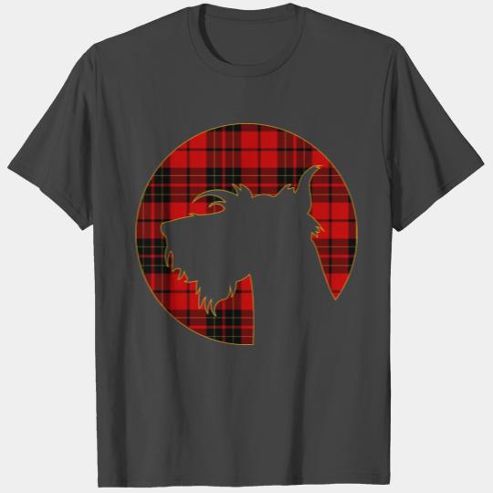 Clan Brodie Tartan Scottie Dog Silhouette T Shirts