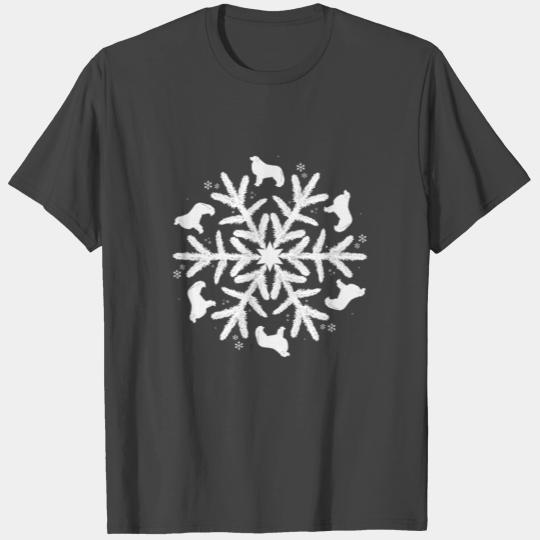 Great Pyrenees Snowflake Pattern T Shirts