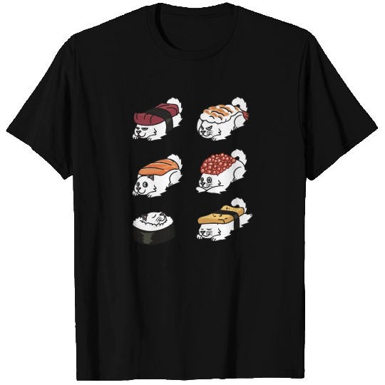 Persian Cat Japanese Sushi T Shirts