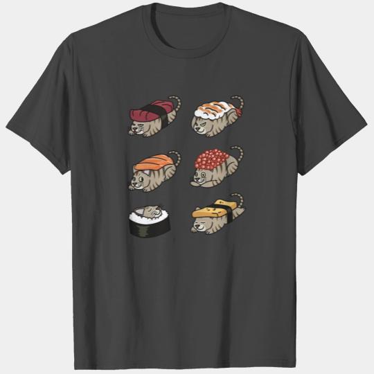 Devon Rex Cat Japanese Sushi T Shirts