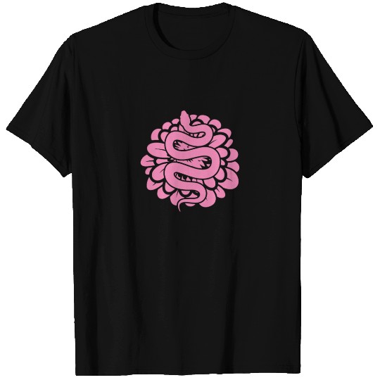 Snake in pink Pattern Terrarium Reptile Animal T Shirts