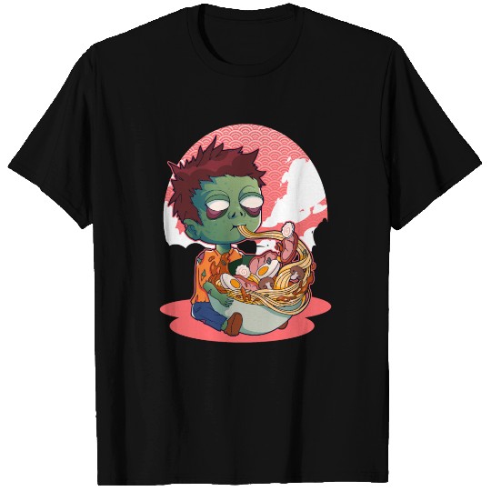 Halloween Zombie Ramen Japanese Food Lover Kawaii T Shirts