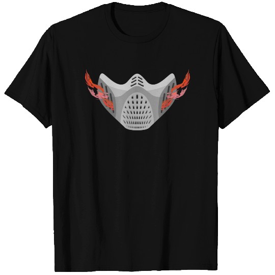 Face Protection Grey Fire Gas Mask T Shirts