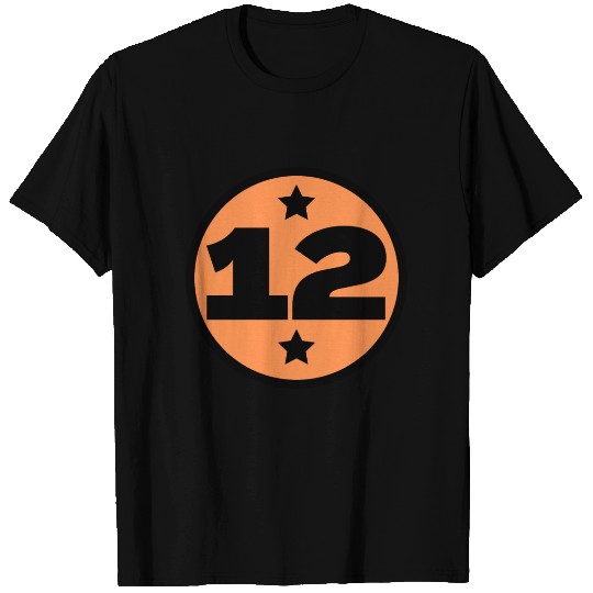 12 Circle Orange Black Birthday Age T Shirts