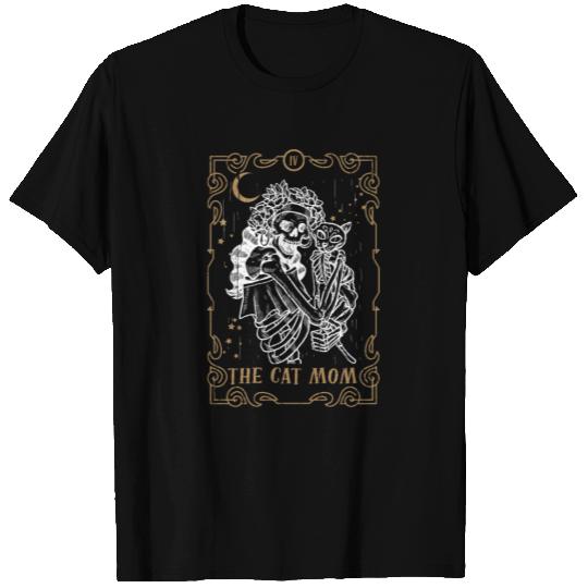 Cat Mom Tarot Card Occult Club Gothic Animal T Shirts