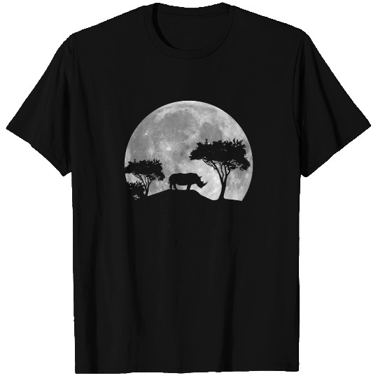 Great Rhino By Night T Shirts