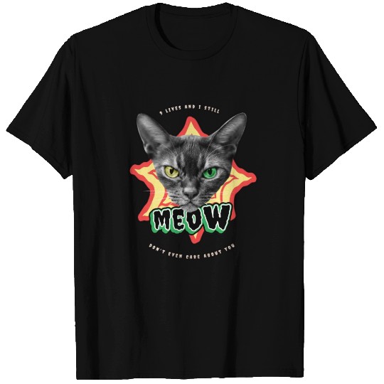 Lives And I Still Meow Funny Cat Lover Gift For T Shirts
