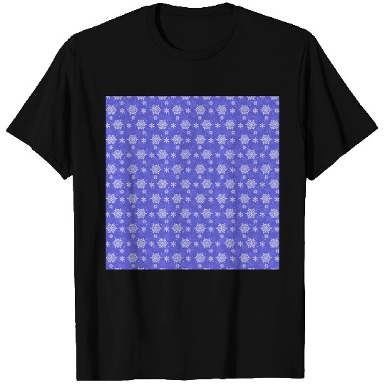 Blue Snowflakes Pattern T Shirts