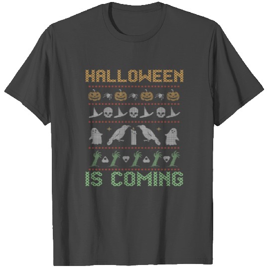 Stitch Pattern Horror Creatures Coming Halloween T Shirts