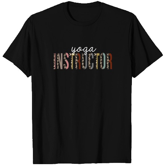 Yoga Instructor Leopard Print Funny Gift T Shirts