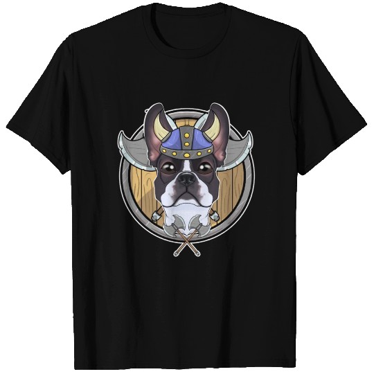 Boston Terrier I Valhalla I Viking T Shirts
