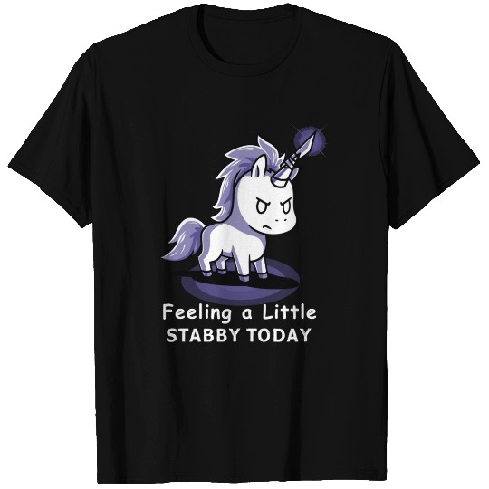 Feeling A Little Stabby Today Snarky Unicorn Hallo T Shirts