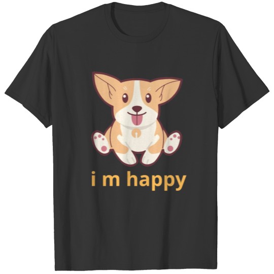 cool design happy dog T Shirts
