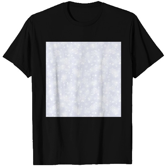 Lilac Snowflakes Pattern T Shirts