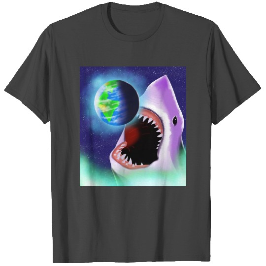 Shark attack in the space T Shirts