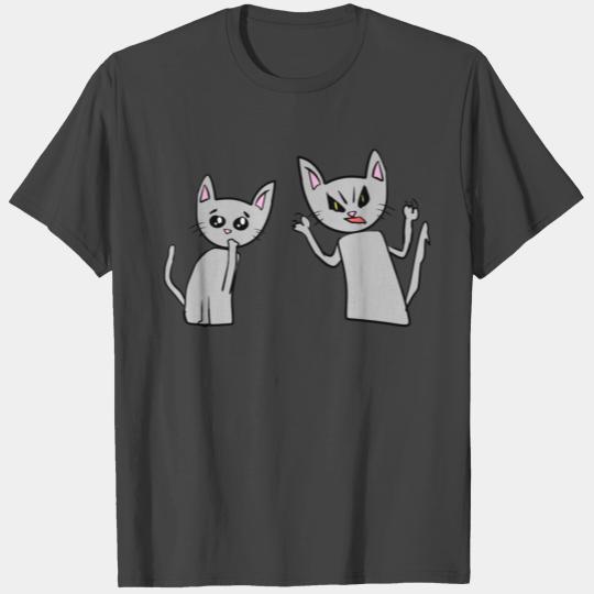 Cats animals pet gray sad crying T Shirts