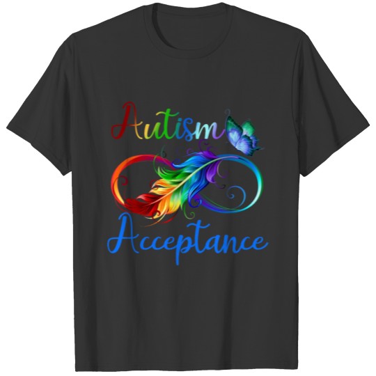 Autism Red Instead Infinity Acceptance Butterfly T Shirts