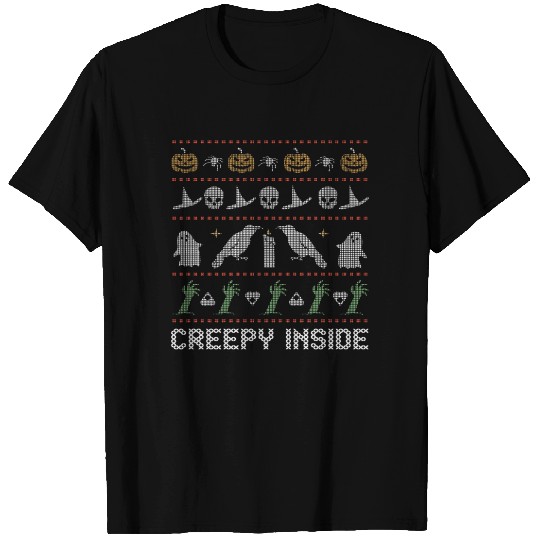 Stitch Pattern Horror Creatures Inside Halloween T Shirts