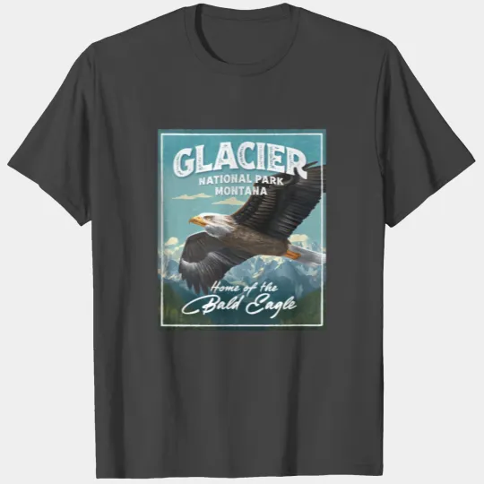 Glacier National Park, Bald Eagle T Shirts