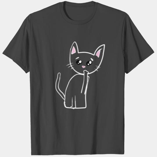 Sad cat sad animal icon T Shirts