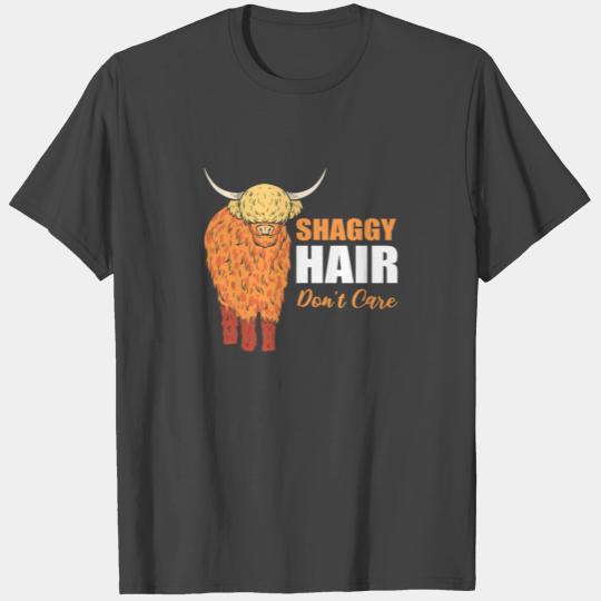 Shaggy Hair Don't Care Highland Cattle T Shirts
