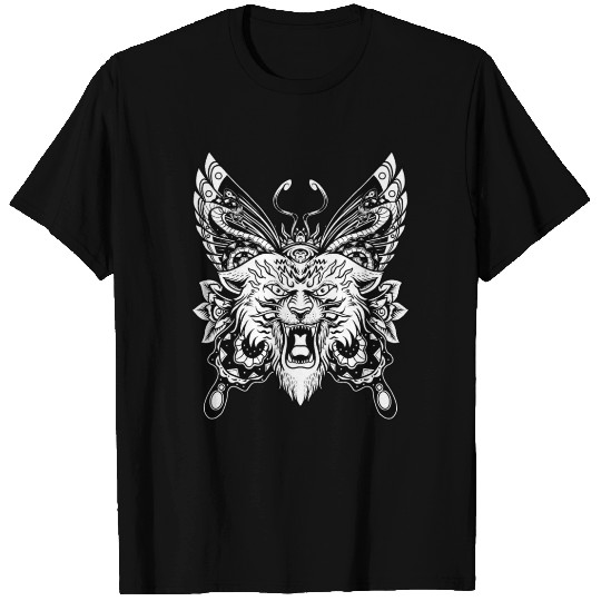 Tiger Head Butterfly Snake T Shirts