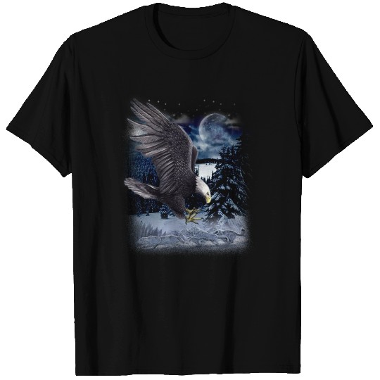 Mountain Wolf Native American Eagle T Shirts