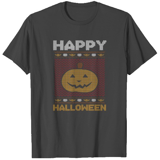 Stitch Pattern Pumpkin Happy Creature Halloween T Shirts
