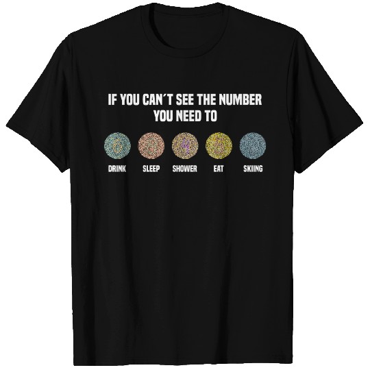 Ishihara Numbers - Skiing T Shirts