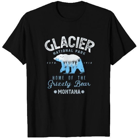 Glacier National Park, Grizzly Bear T Shirts