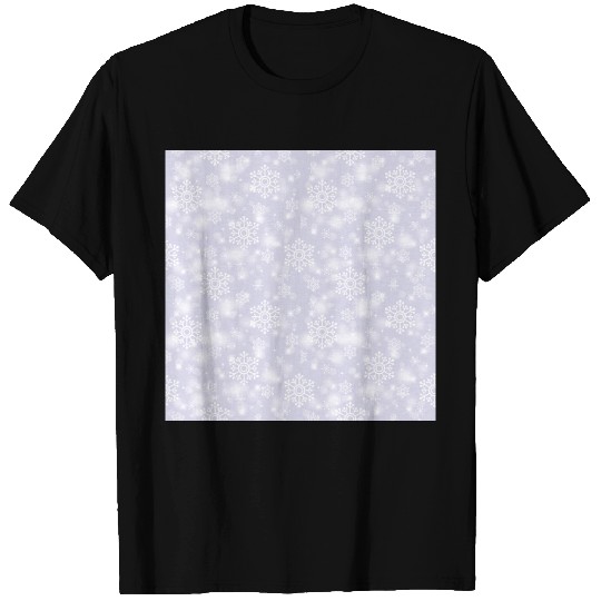 Lavender Snowflakes Pattern T Shirts
