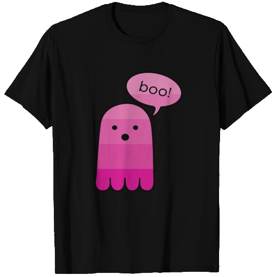 Magenta Purple Boo Ghost Halloween T Shirts
