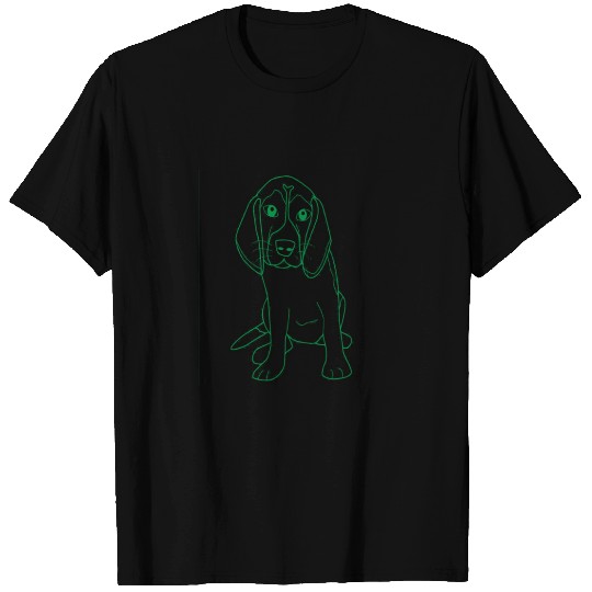 Beagle Dog Green T Shirts