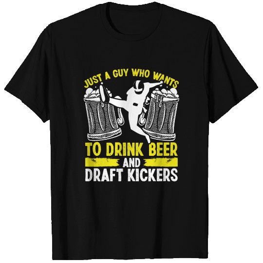 Fantasy Football Player Drinking Draft Kickers T Shirts