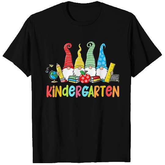 Gnomes Kindergarten Crew First Day Teacher Back T Shirts