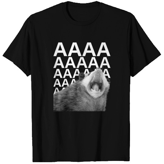 Screaming Possum Aaaa Cute Funny Opossum Dank Meme T Shirts