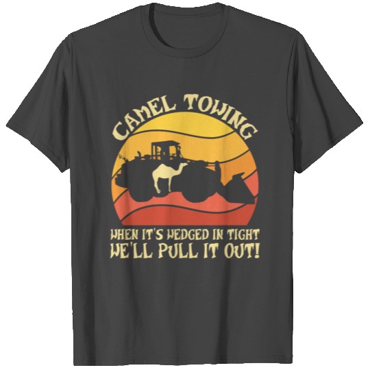 Retro Camel Towing Adult Humor Saying Halloween T Shirts
