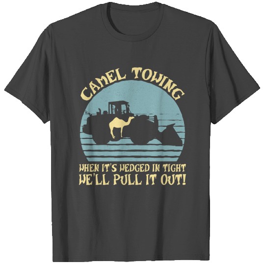 Retro Camel Towing Adult Humor Saying Halloween T Shirts