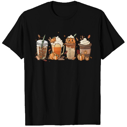 Pumpkin Spice Latte Fall Coffee Thanksgiving T Shirts
