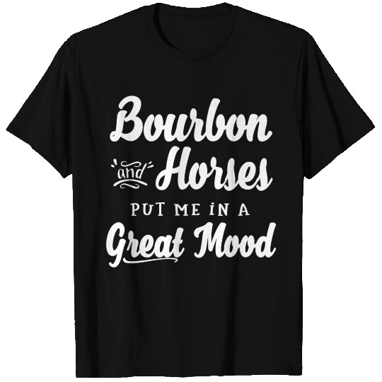 Mens Bourbon and Horses Great Mood Fun Kentucky T Shirts