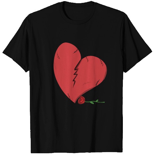 broken heart sad red T Shirts