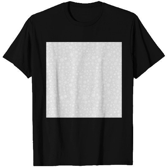 Grey Snowflakes Pattern T Shirts