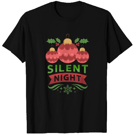 Silent Night Christmas Holiday Xmas T Shirts