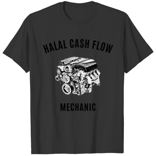 Halal Cash Flow - Mechanic Black T Shirts
